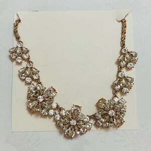 Charter Club Gold, Crystal Floral Necklace
